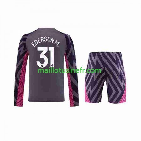 Maillot de Foot Manchester City Ederson Moraes 31 Extérieur Gardien 2023-24 Manches Longues - Enfant Maillot de Foot Manchester City Ederson Moraes 31 Extérieur Gardien 2023-24 Manches Longues - Enfant